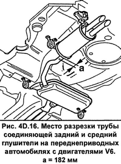 Замена среднего/заднего глушителей (Ауди А6 С5, 1997-2004 / Силовой ...