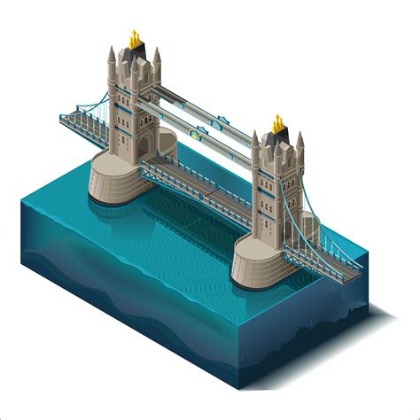 3d concept.Tower Bridge Rd, London 323445 Vector Art at Vecteezy