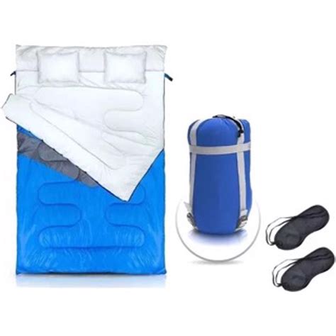Saco De Dormir Casal - SACO DE DORMIR CASAL KUPLE NTK C/ 2 TRAVESSEIROS E TAPA OLHO | Shopee ...