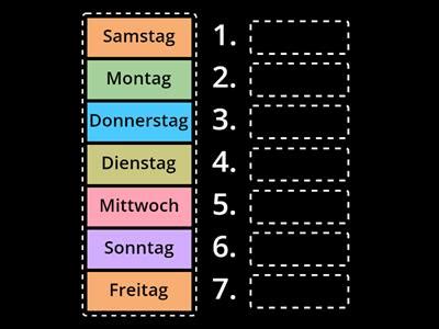 Wochentage - Teaching resources
