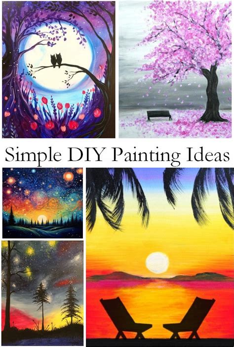 artistic acrylic painting ideas  beginners