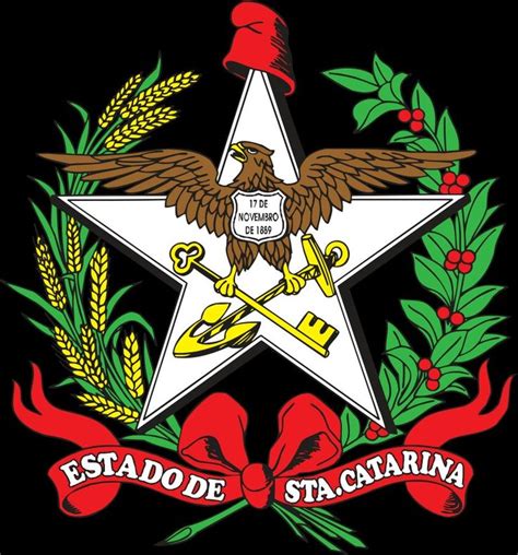 Qual É A Sigla De Santa Catarina - Brasão do Estado de Santa Catarina...Brasil | Bandeira de santa ...