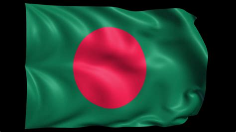 Bangladesh Flag Weaving Animation. 4K Bangladeshi Flag Flying in the ...