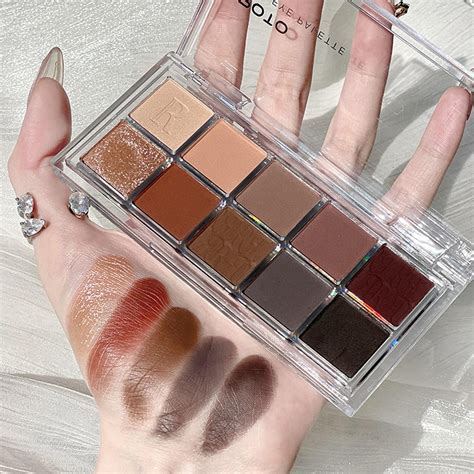 Olive Skin Cold Gray Brown Eyeshadow Eye Shadow Palette Eye Makeup Nude Eyeshadow Palette Long