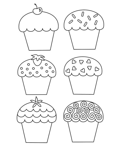 Printable Cupcake Template Printable Word Searches