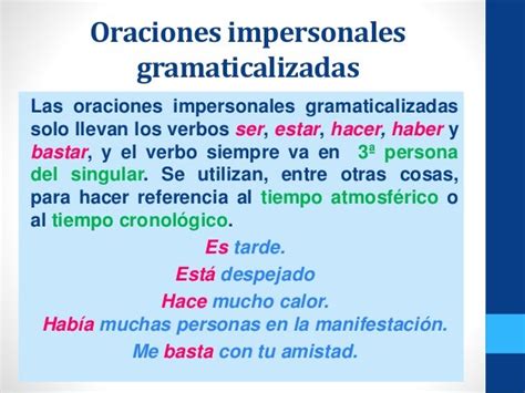 20 Verbos Impersonales