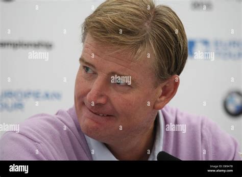 Ernie Els, South African Golfer and Major winner, addresses the media ...