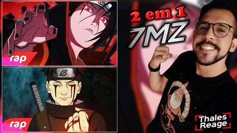 REACT 2em1 7minutoz Rap Do Itachi ESSA DOR QUE CAUSEI Rap Do