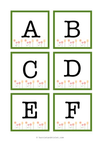 Instant Display Lettering Flowers A Z 0 9 Teaching Resources