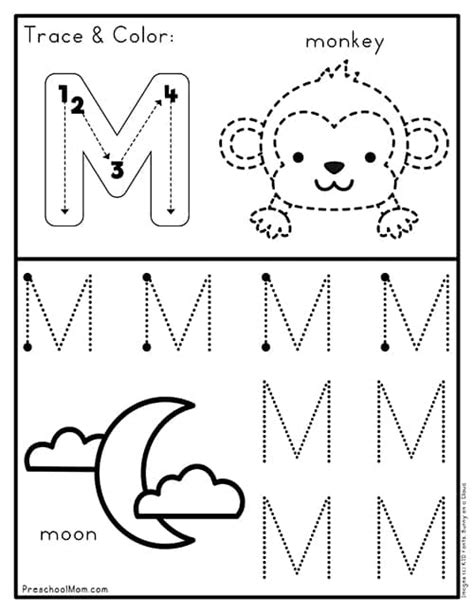 Circle The Letter M Worksheets For Preschool