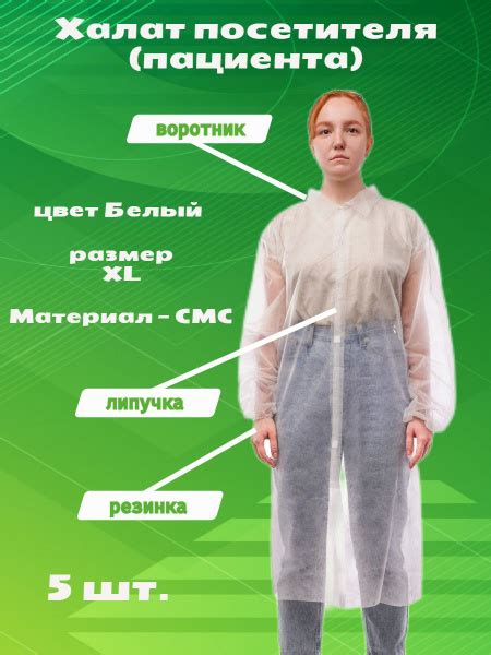 Халат посетителя (пациента) одноразовый - купить с доставкой по ...