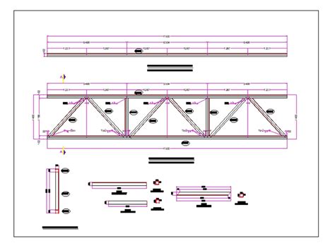 Viga Simple Reticulada De Acero En Autocad Cad Kb Bibliocad