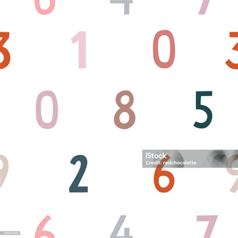 pola bilangan mulus latar belakang vektor  angka warnawarni