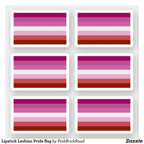 Lipstick Lesbian Pride Flag Sticker Zazzle Lipstick Lesbian Lesbian Pride Flag Pride Flags