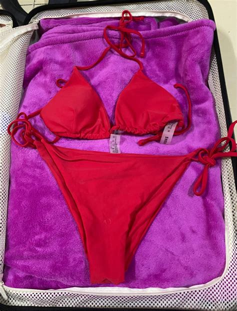 Cute Shein Red Two Piece Bikini On Carousell