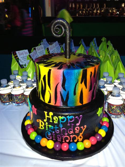 Neon Party Cake Ideas Wiki Cakes