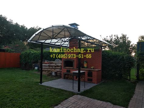 Навес из металла для барбекю