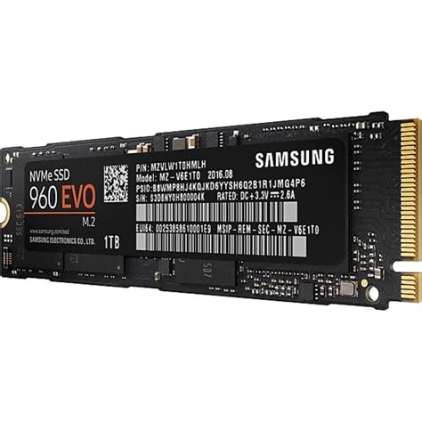 SAMSUNG 960 EVO 1TB SOLID STATE DRIVE M.2 INTERNAL PCI (MZ-V6E1T0BW)