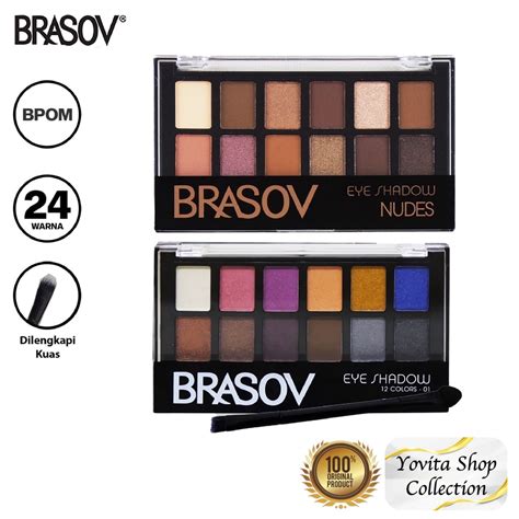 Jual Brasov Eyeshadow Nude Warna BPOM Eyeshadow Make Up Palette Shopee Indonesia