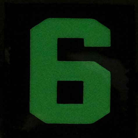 Big Number 6 Or 9 Gitd Patch Glow In The Dark Hock T Shop Army Online Store In Singapore