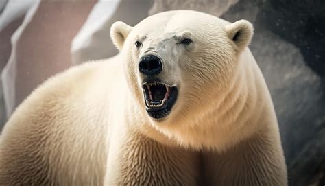 Premium Photo Male Polar Bear Ursus Maritimus In The Snow