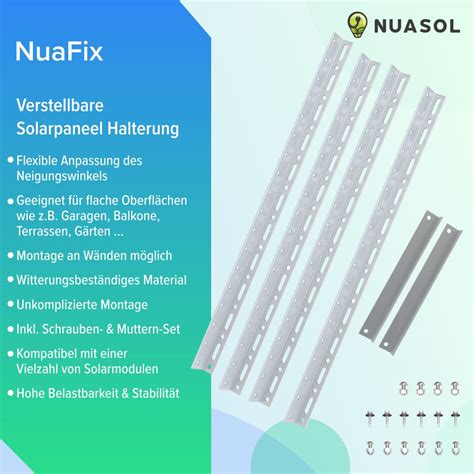 Nuafix Verstellbare Solarpaneel Halterung Mm Nuasol