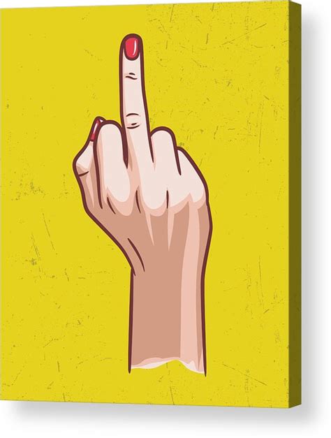 Middle Finger Print Funny Fuck Middle Finger Rude Finger Line Drawing Printable Wall Art No 1