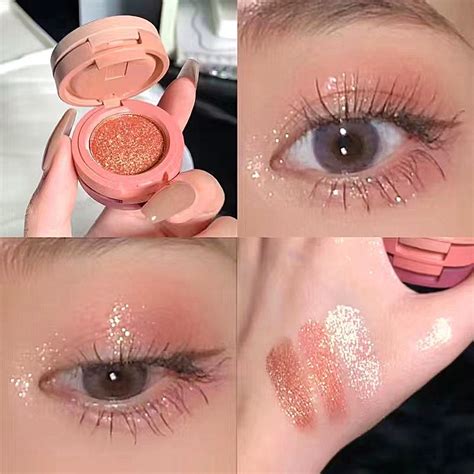 HERORANGE 3 Color Cute Nude Glitter Eyeshadow Palette Waterproof Long Lasting Matte Eye Shadow
