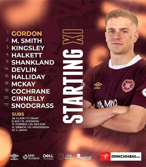 hearts lineup  kilmarnock rheartofmidlothianfc