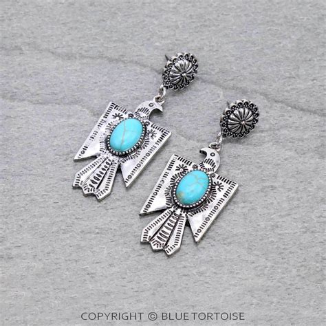 Western Thunderbird Stud Earrings Bluetortoisewholesale