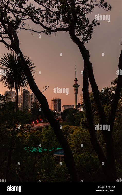 Auckland / New Zealand - December 15, 2018 : View of cityscape with ...