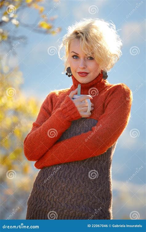 Beautiful Blonde Outdoor Stock Photo Image Of Pleasure