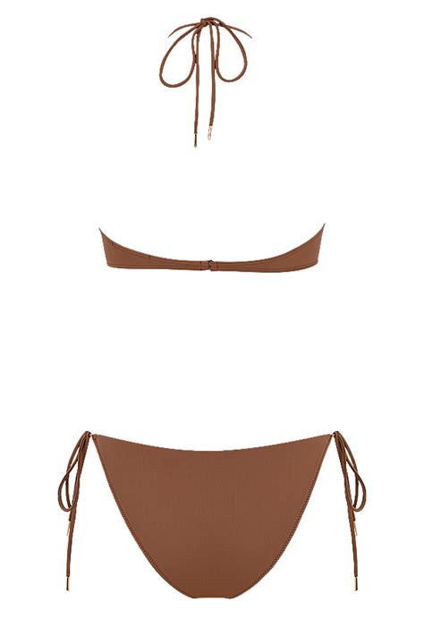 Clothing Swimwear Lira Chocolate Upside Down Triangle Bikini