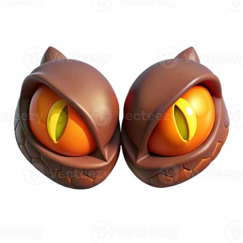 Isometric Cartoon Eyes with Brown Scaly Skin 55385866 PNG