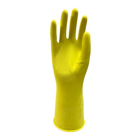 Allgloves Dishwashing Latex Rubber Gloves Flocklined Household Gloves