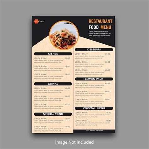 Premium Vector Food Menu Design Template