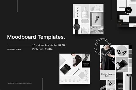 Mood board templates by Uidea | Design Bundles