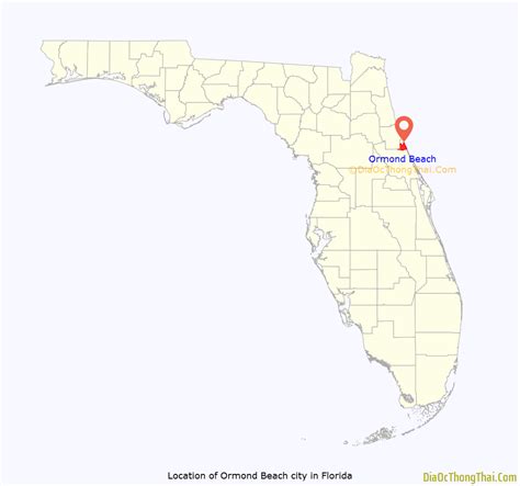 Map of Ormond Beach city - Thong Thai Real