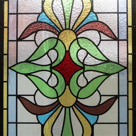 Traditional Intricate Stained Glass Panel From Period Home Style