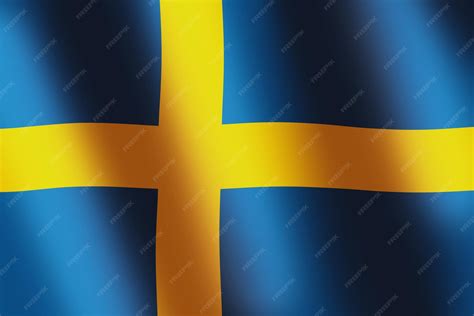 premium photo national flag  sweden swedish flag  yellow nordic