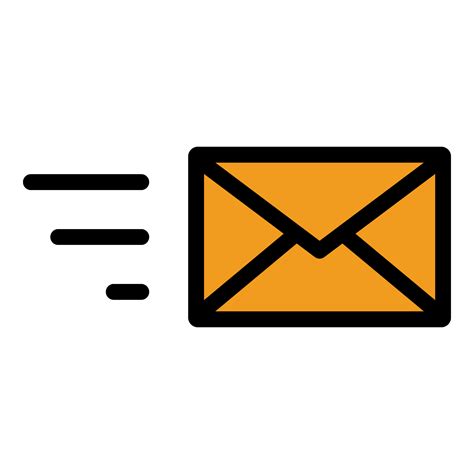 línea de icono de envío de correo electrónico aislada en fondo blanco