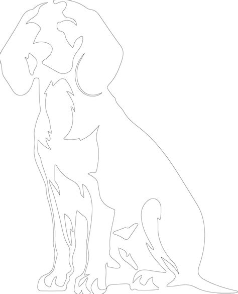 Beagle outline silhouette 38490075 Vector Art at Vecteezy
