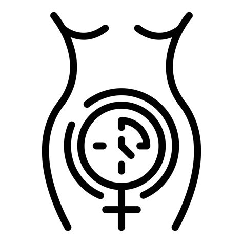 Gynecology Menopause Icon Outline Vector Woman Hormone 15090354 Vector