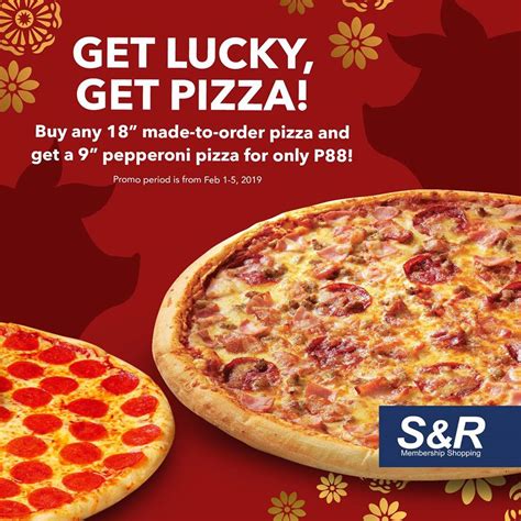 sr pizza promo february  manila  sale
