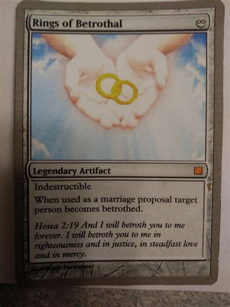 Awesome marriage proposal magic card! My husband and I were drafting