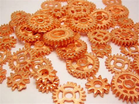 Copper Steampunk Style Gears New Style 10 By Chubbychicocharms 699