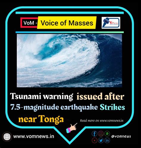 Tsunami Warning Issued After Magnitude Earthquake Strikes Near