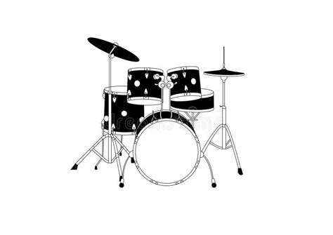 Drum Set Stock Vector Illustration Of Design Drum Black 11564092