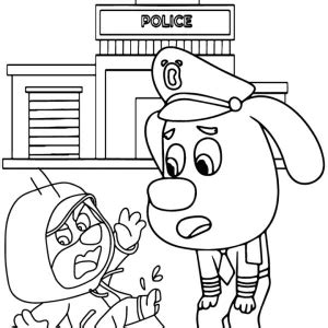 Desenho Detetive Labrador Para Colorir