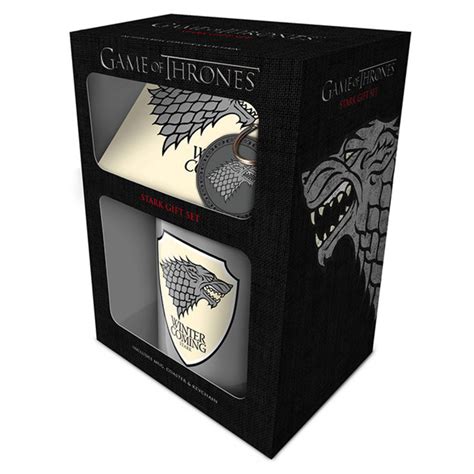 Set Game of Thrones Mug sous verre et porte clés Stark 4817